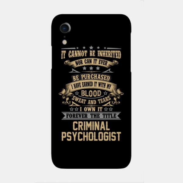 Criminal Psychologist T Shirt - Forever The Title Gift Item Tee